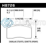 HAWK PERFORMANCE HB726N.582 10-17 CHEVROLET CAMARO HP+ COMPOUND FRONT BRAKE PADS