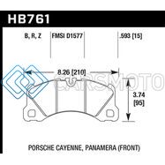 HAWK PERFORMANCE HB761B.593 10-13 PORSCHE PANAMERA / 15-17 PORSCHE MACAN TURBO HPS 5.0 FRONT BRAKE PADS