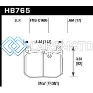 HAWK PERFORMANCE HB765N.664 2017 BMW 440I/M2-4 BLACK HP PLUS FRONT BRAKE PADS