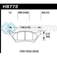 HAWK PERFORMANCE HB772Z.654 12-16 FORD F-150 PERFORMANCE CERAMIC STREET REAR BRAKE PADS