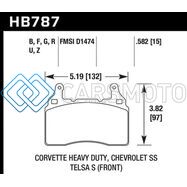 HAWK PERFORMANCE HB787B.582 15-17 CHEVY CORVETTE Z06 HPS 5.0 FRONT BRAKE PADS
