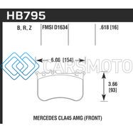 HAWK PERFORMANCE HB795B.618 14-17 MERCEDES-BENZ CLA 45 AMG/15-17 MERCEDES-BENZ GLA 45 AMG HPS 5.0 FRONT BRAKE PADS