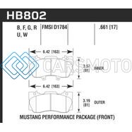 HAWK PERFORMANCE HB802N.661 16-17 FORD MUSTANG HP+ STREET FRONT BRAKE PADS