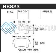 HAWK PERFORMANCE HB823B.652 11-18 AUDI A8 QUATTRO HPS 5.0 REAR BRAKE PADS