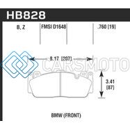 HAWK PERFORMANCE HB828Z.760 12-17 BMW M6 / 14-17 BMW M6 GRAN COUPE / 13-16 BMW M5 PERFORMANCE CERAMIC FRONT BRAKE PADS
