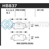 HAWK PERFORMANCE HB837B.621 14-17 MINI COOPER HPS 5.0 REAR BRAKE PADS