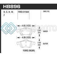 HAWK PERFORMANCE HB896B.568 16-18 FORD FOCUS HPS 5.0 REAR BRAKE PADS
