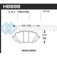 HAWK PERFORMANCE HB898B.572 17-19 FIAT 124 SPIDER HPS 5.0 FRONT BRAKE PADS