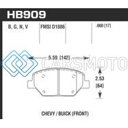 HAWK PERFORMANCE HB909B.660 16-18 CHEVROLET CAMARO HPS 5.0 FRONT BRAKE PADS