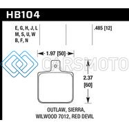 HAWK PERFORMANCE HB104N.485 SIERRA/OUTLAW/WILWOOD HP+ STREET BRAKE PADS