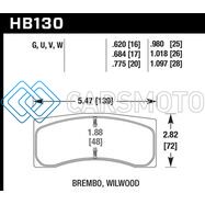 HAWK PERFORMANCE HB130U1.097 UNIVERSAL BREMBO DTC-70 RACE BRAKE PADS