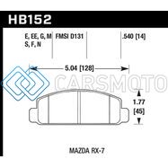 HAWK PERFORMANCE HB152F.540 MAZDA RX-7 HPS STREET FRONT BRAKE PADS