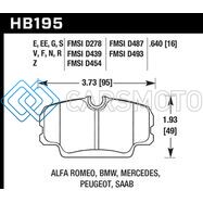 HAWK PERFORMANCE HB195F.640 84-4/91 BMW 325 (E30) HT-10 HPS STREET FRONT BRAKE PADS
