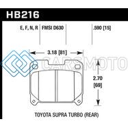 HAWK PERFORMANCE HB216B.590 93-98 TOYOTA SUPRA TT HPS 5.0 STREET REAR BRAKE PADS