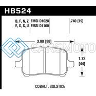HAWK PERFORMANCE HB524F.740 05-07 COBALT SS / 08-09 HHR / 04+ MALIBU / 07A+ G5 GT / 06+ G6 / HPS STREET FRONT BRAKE PADS