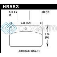 HAWK PERFORMANCE HB583F.480 FERRO-CARBON BLACK POWDER COAT HPS STREET BRAKE PADS - 12MM PAD THICKNESS
