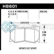 HAWK PERFORMANCE HB601F.626 09-12 INFINITI G37 SPORT HPS STREET FRONT BRAKE PADS