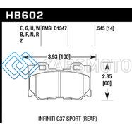 HAWK PERFORMANCE HB602F.545 INFINITI G37 SPORT HPS STREET REAR BRAKE PADS