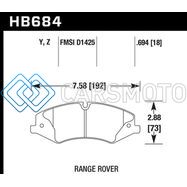 HAWK PERFORMANCE HB684Z.694 10-13 RANGE ROVER/RANGE ROVER SPORT SUPERCHARGED PERFORMANCE CERAMIC STREET FRONT BRAKE PADS