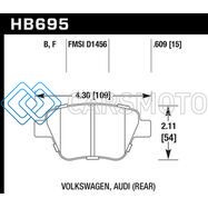 HAWK PERFORMANCE HB695B.609 2011-2013 AUDI A3 EXCEPT TDI HPS 5.0 REAR BRAKE PADS