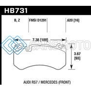 HAWK PERFORMANCE HB731B.620 15-17 AUDI RS7 / 14-15 MERCEDES G63 AMG / SL63 AMG HPS 5.0 STREET FRONT BRAKE PADS
