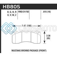 HAWK PERFORMANCE HB805N.615 15-17 FORD MUSTANG BREMBO PACKAGE HP PLUS FRONT BRAKE PADS