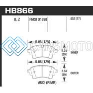 HAWK PERFORMANCE HB866B.652 18-19 AUDI S5 HPS 5.0 REAR BRAKE PADS