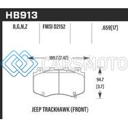 HAWK PERFORMANCE HB913Z.659 18-19 JEEP GRAND CHEROKEE PERFORMANCE CERAMIC STREET FRONT BRAKE PADS