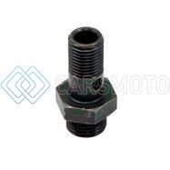 AEM 25-603 HIGH VOLUME FUEL RAIL BANJO FITTING W/ HOLE - MALE -6AN ORB THREAD (9/16IN -18)