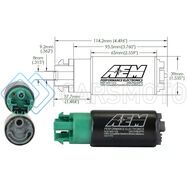 AEM 50-1215 340LPH 65MM FUEL PUMP KIT W/ MOUNTING HOOKS - ETHANOL COMPATIBLE