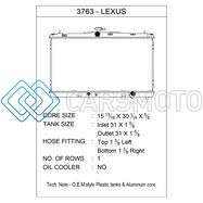 CSF 3763 13-18 TOYOTA AVALON 2.5L OEM PLASTIC RADIATOR