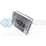 CSF 8026 DUAL FLUID BAR & PLATE HD OIL COOLER W/9IN SPAL FAN (1/3 & 2/3 PARTITION) - 13.8IN L X 10IN H