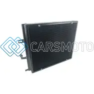 CSF 8131B BMW B58/B48 FRONT MOUNT TRIPLE-PASS HEAT EXCHANGER W/ROCK GUARD - BLACK