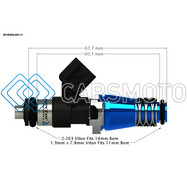 INJECTOR DYNAMICS 1050.60.11.D.2 ID1050X INJECTORS 11MM (BLUE) ADAPTORS DENSO LOWER CUSHIONS (SET OF 2)
