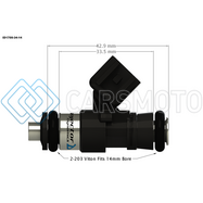 INJECTOR DYNAMICS 1700.34.14.14.6 ID1700 09+ HYUNDAI GENESIS 1700CC INJECTORS- 14MM LOWER O-RING (SET OF 6)