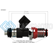 INJECTOR DYNAMICS 1750.48.11.D.4 1750-XDS - MACH TOP TO 11MM - ZX14 (SET OF 4)