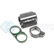 RADIUM ENGINEERING 20-0218 2-PIECE FUEL PUMP CLAMP 60MM - BLACK W/ LOGO
