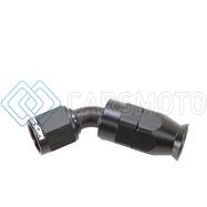 SNOW -6AN SNF-60645 45 DEGREE PTFE HOSE END (BLACK)