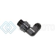 SNOW -8 SNF-60889 ORB TO -8AN 90 DEGREE SWIVEL FITTING (BLACK)