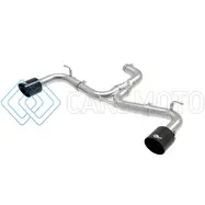 AFE 49-36421-B 18-20 VW GTI (MK7.5) 2.0L MACH FORCE-XP 3IN TO 2.5IN 304 SS AXLE-BACK EXHAUST SYSTEM-BLACK TIPS