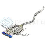 AFE 49-36616-L TAKEDA 3IN 304 SS CAT-BACK EXHAUST W/ BLUE FLAME TIPS 2017+ HONDA CIVIC TYPE R I4 2.0L (T)