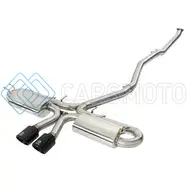 AFE 49-36618-B TAKEDA 3IN 304 SS CAT-BACK EXHAUST W/ DUAL CENTER BLACK TIPS 17+ HONDA CIVIC SI (2DR) I4 1.5L