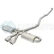 AFE 49-36618-P TAKEDA 3IN 304 SS CAT-BACK EXHAUST SYSTEM W/ POLISHED TIPS 2017 HONDA CIVIC SI I4 1.5L (T)