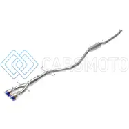 AFE 49-36619-L TAKEDA 2.5IN 304 SS CAT-BACK EXHAUST SYSTEM W/ BLUE TIPS 17-20 HONDA CIVIC SI SEDAN I4 1.5L