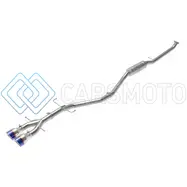 AFE 49-36620-L TAKEDA 2.5IN 304SS CAT-BACK EXHAUST SYSTEM 17-20 HONDA CIVIC SI COUPE L4-1.5L (T) - BL FLAME TIP