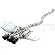 AFE 49-36623-B TAKEDA 3IN 304 SS CAT-BACK EXHAUST W/ TRI-BLACK TIPS 17-18 HONDA CIVIC TYPE R L4 2.0L (T)