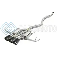 AFE 49-36623-C TAKEDA 3IN 304 SS CAT-BACK EXHAUST W/ CARBON FIBER TIPS 17-18 HONDA CIVIC TYPE R L4 2.0L (T)