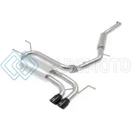AFE 49-37005-B TAKEDA 2-1/2IN SS-304 CAT-BACK EXHAUSTS W/ BLACK TIP 16-19 MAZDA MX-5 MIATA ND 2.0T
