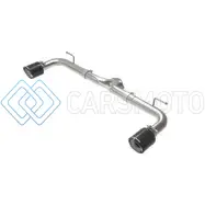 AFE 49-37014-C TAKEDA 2-1/2IN 304 SS AXLE-BACK EXHAUST W/ CARBON FIBER TIPS 14-18 MAZDA 3 L4 2.0L/2.5L