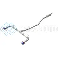 AFE 49-37015-L TAKEDA 2-1/2IN 304 SS CAT-BACK EXHAUST W/ BLUE FLAME TIPS 14-18 MAZDA 3 L4 2.0L/2.5L